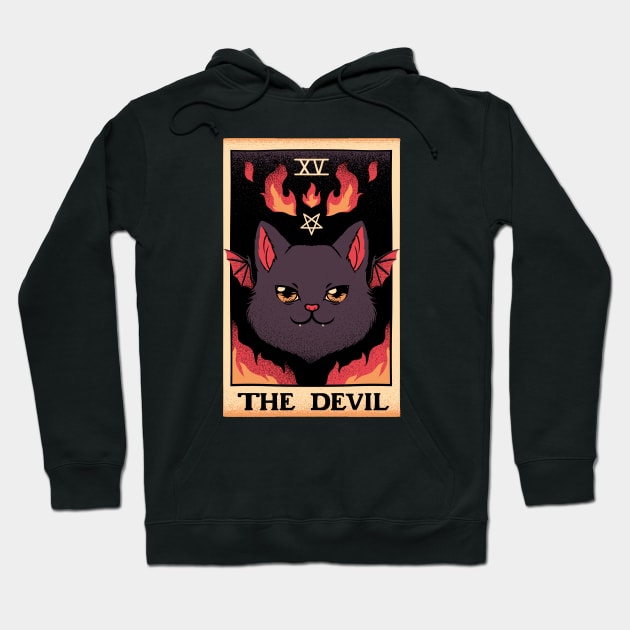 The Devil Cat Tarot Card by Tobe Fonseca Hoodie by Tobe_Fonseca